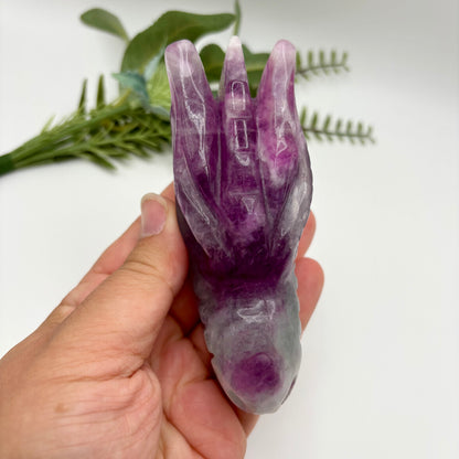 Fluorite Dragon Heads