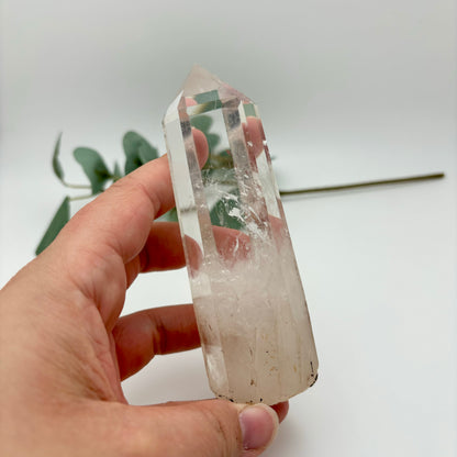 HQ Clear Quartz Points in Custom Stands