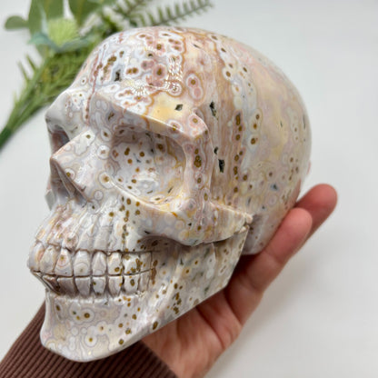 XL Morovato Ocean Jasper Skull