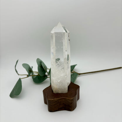 HQ Clear Quartz Points in Custom Stands