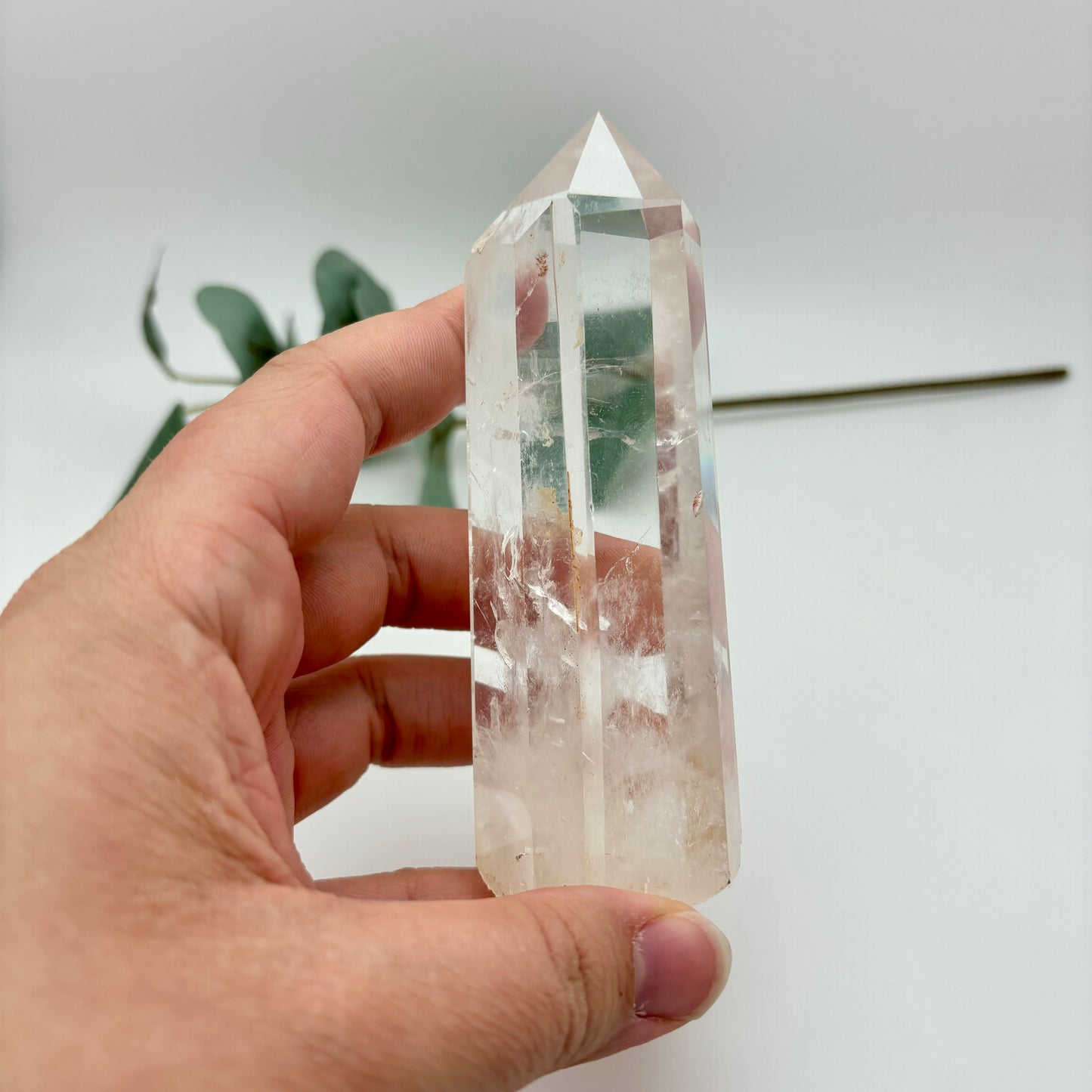 HQ Clear Quartz Points in Custom Stands