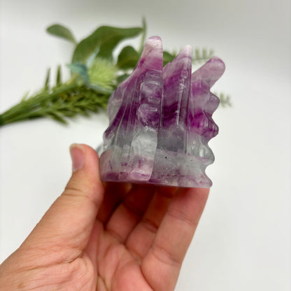 Fluorite Dragon Heads