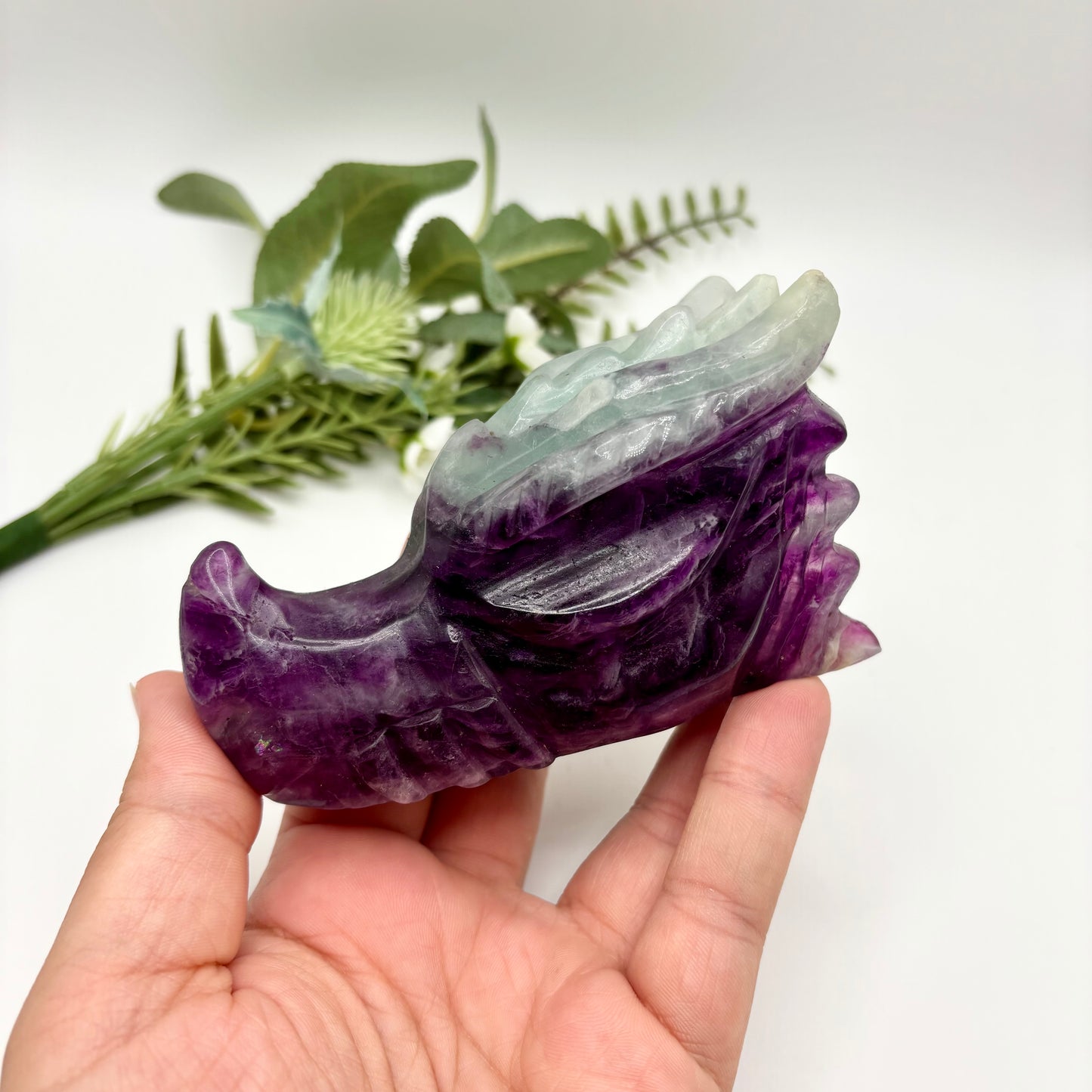Fluorite Dragon Heads