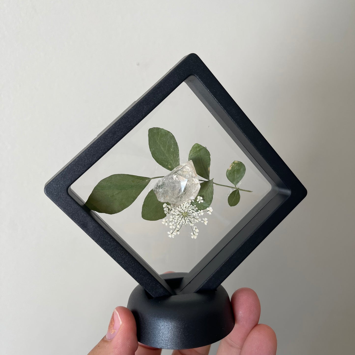 Quartz Diamond in Display Case