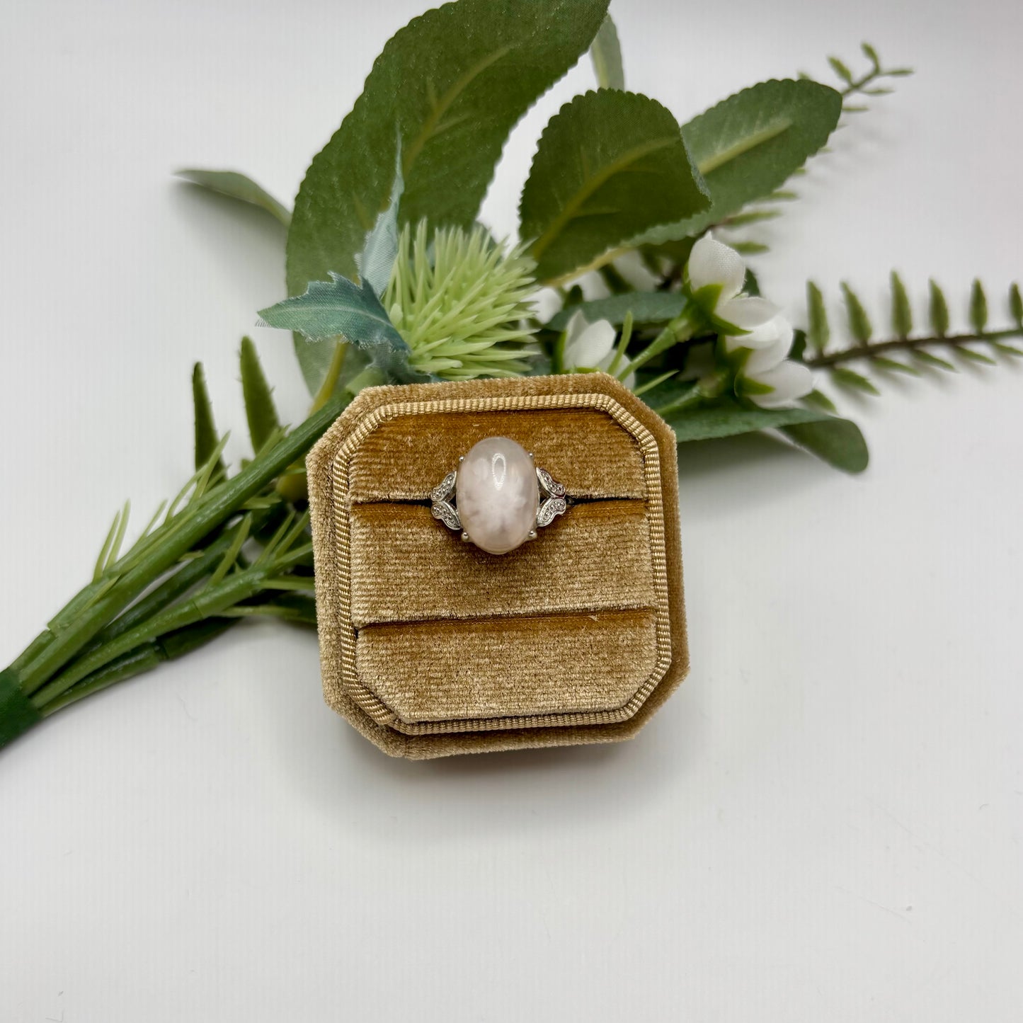 Flower Agate Rings