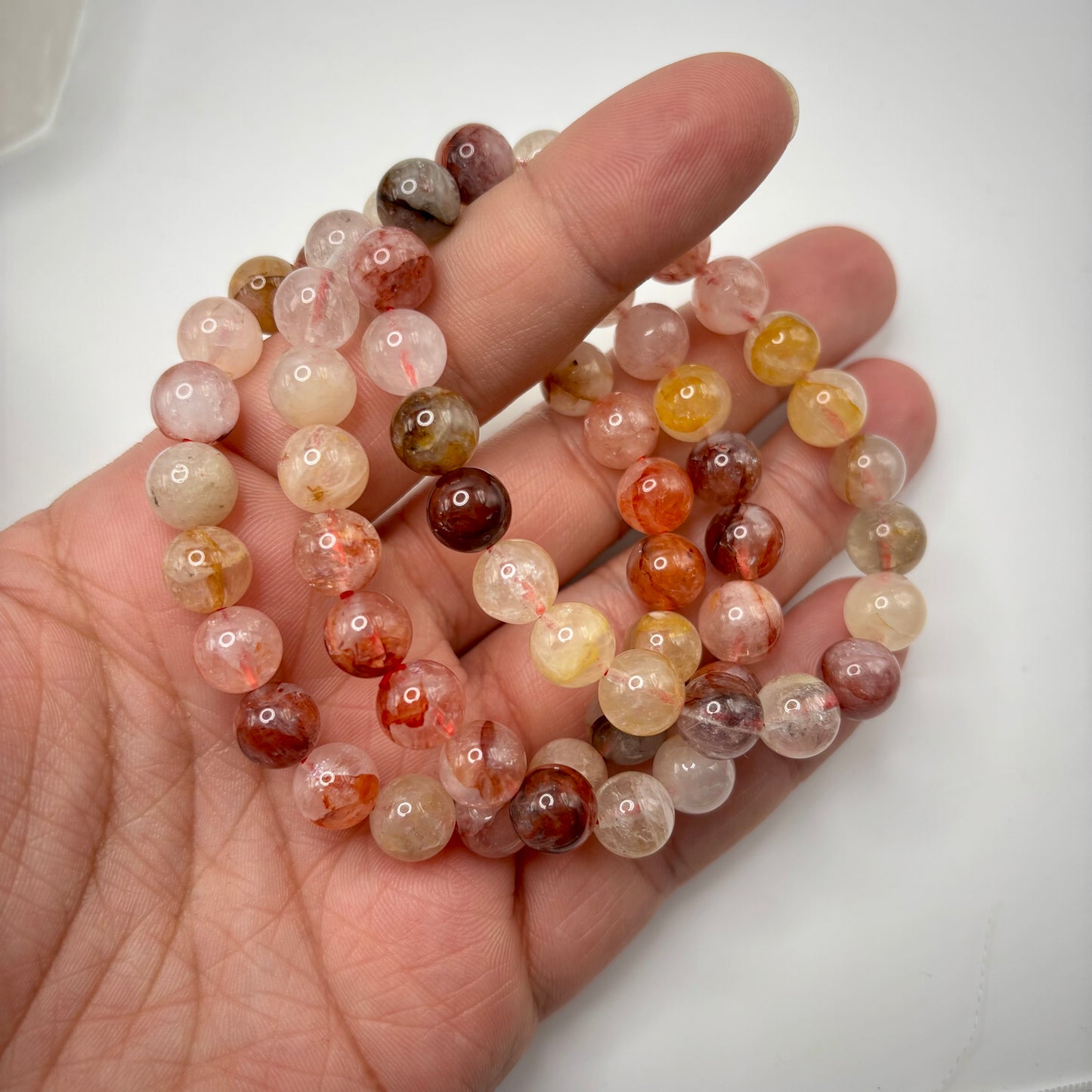 Golden Healer and Fire Quartz Bracelets
