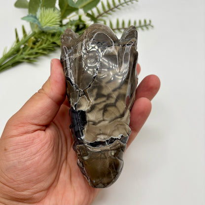 Volcanic Agate Dragon Head