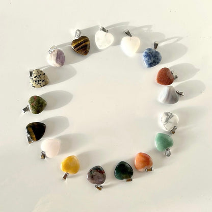 Mixed Material Heart Pendants