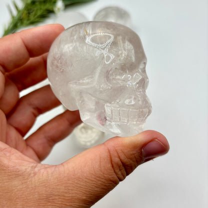 HQ Clear Quartz Skulls