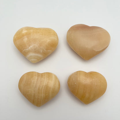Orange Calcite Hearts