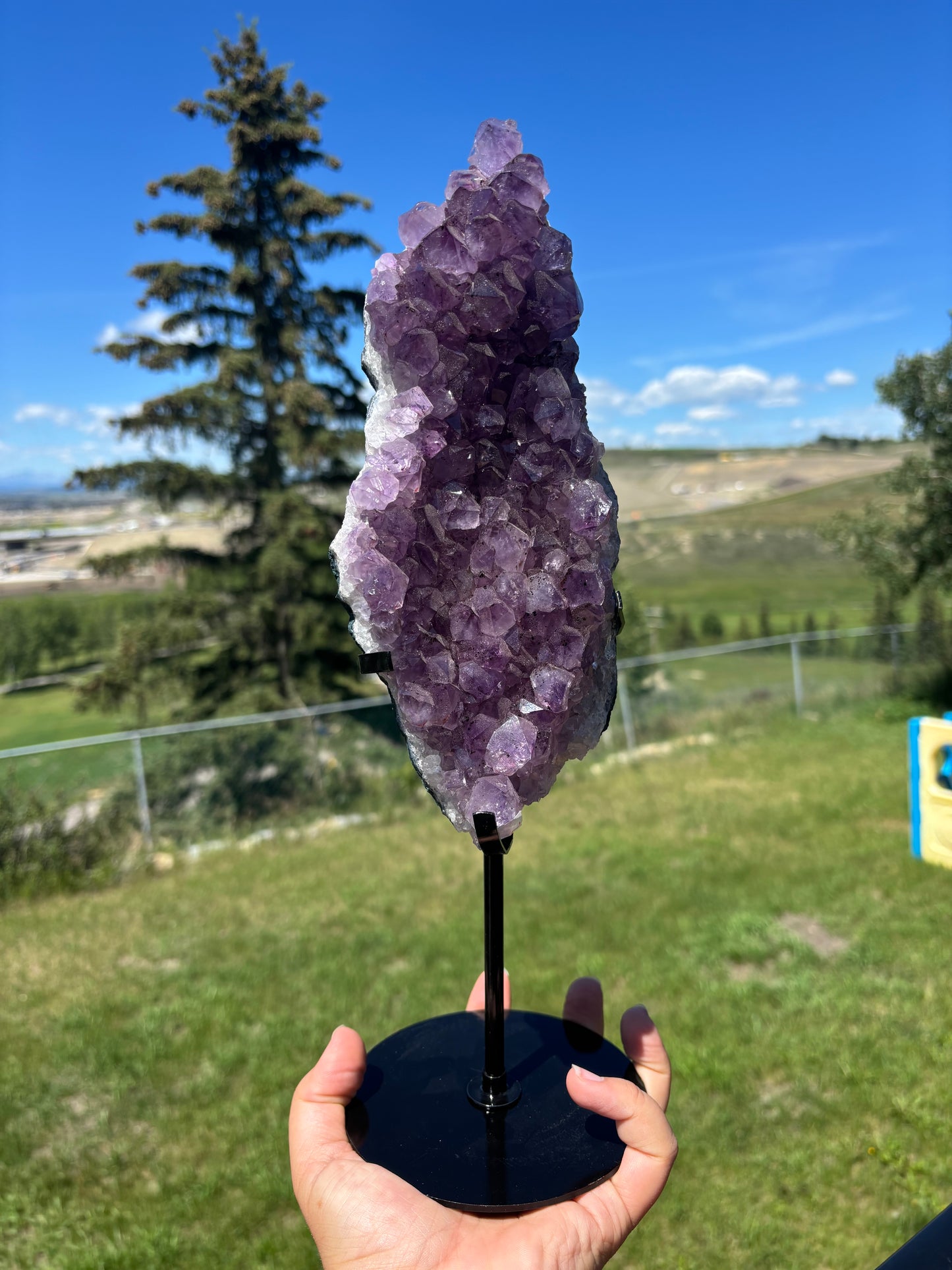 XL Raw Amethyst Chunk on Stand