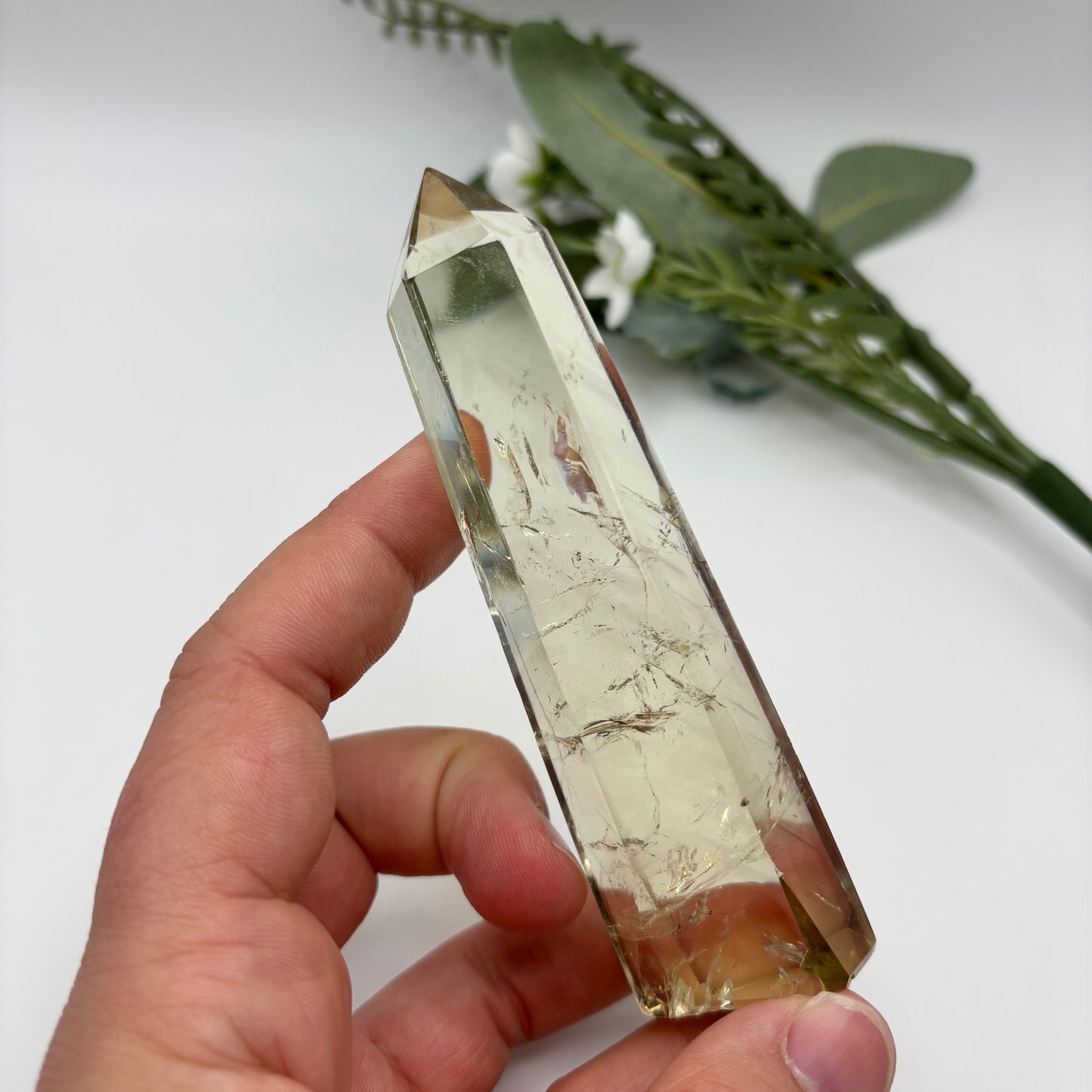 High Grade Champagne Citrine Tower with Phantoms