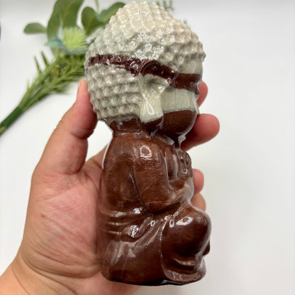 XL Polychrome Jasper Buddha