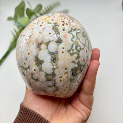 XL Morovato Ocean Jasper Skull