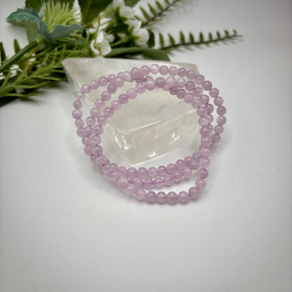 Kunzite Triple Wrap Bracelet