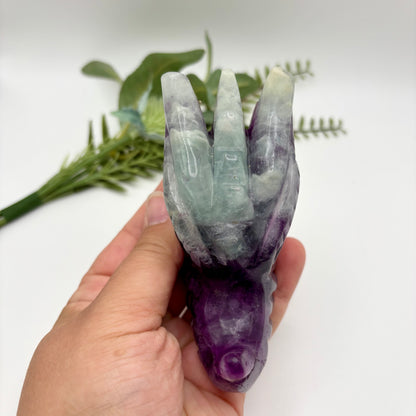 Fluorite Dragon Heads