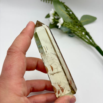 High Grade Champagne Citrine Tower with Phantoms