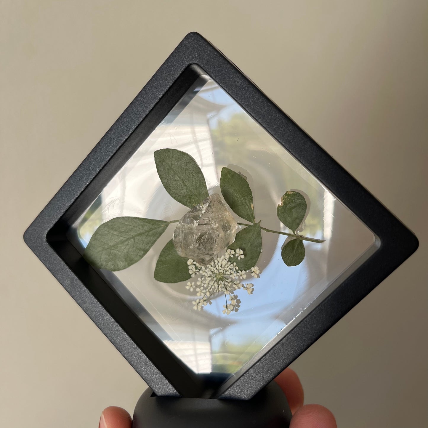 Quartz Diamond in Display Case