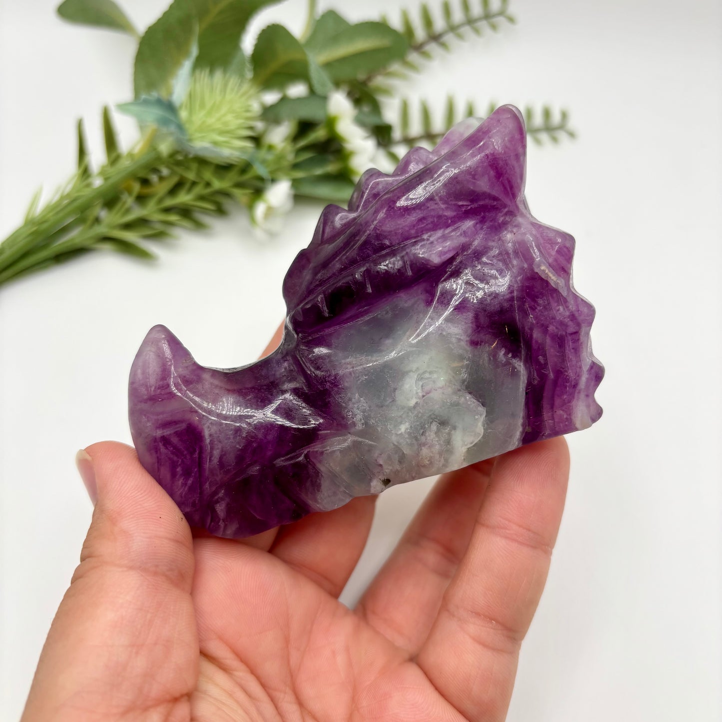 Fluorite Dragon Heads