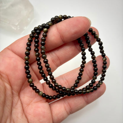 Gold Sheen Obsidian Bracelets