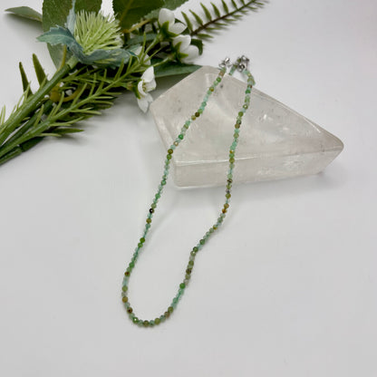 Faceted Chrysoprase Necklace