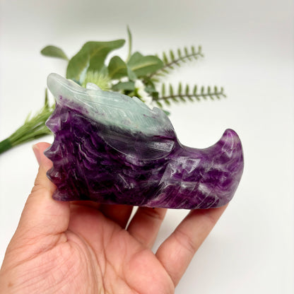 Fluorite Dragon Heads