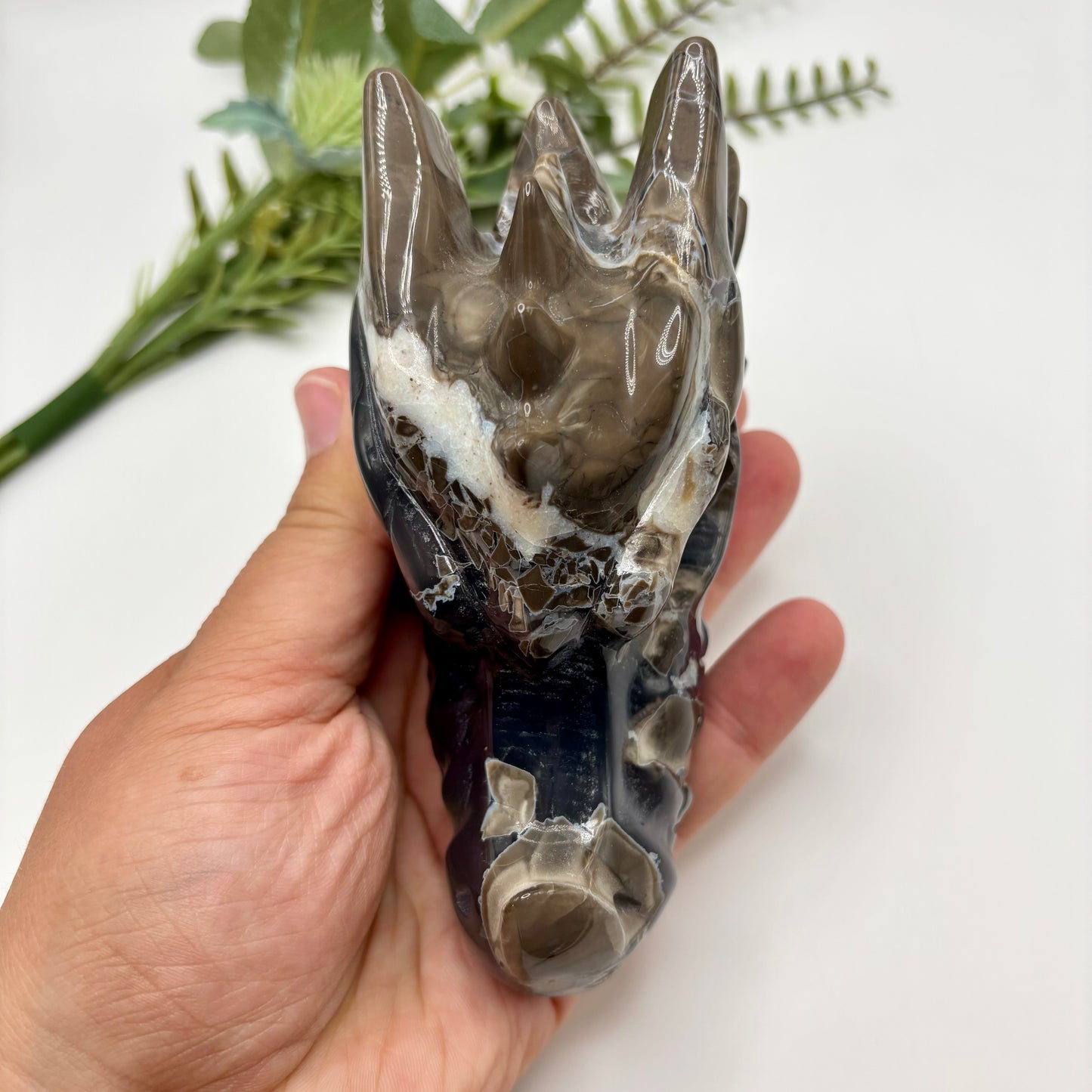 Volcanic Agate Dragon Head