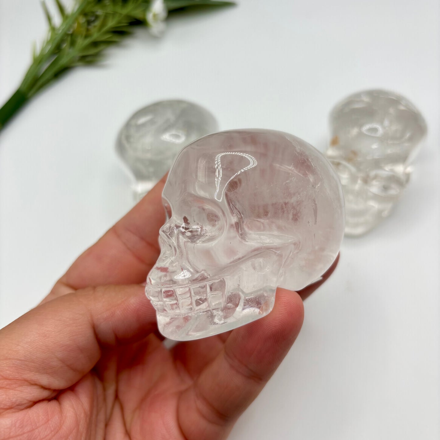 HQ Clear Quartz Skulls