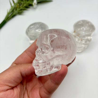 HQ Clear Quartz Skulls