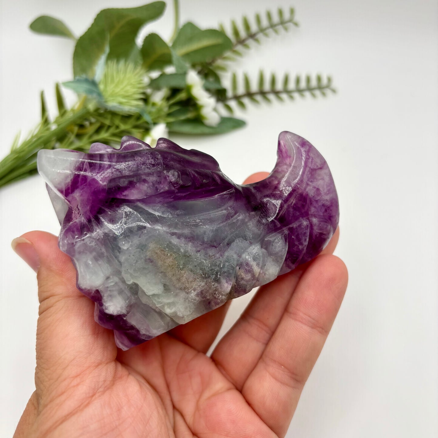 Fluorite Dragon Heads
