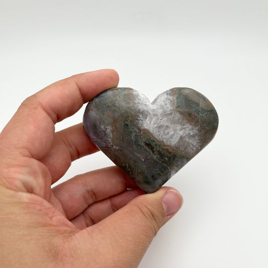 Purple/Blue Moss Agate Hearts