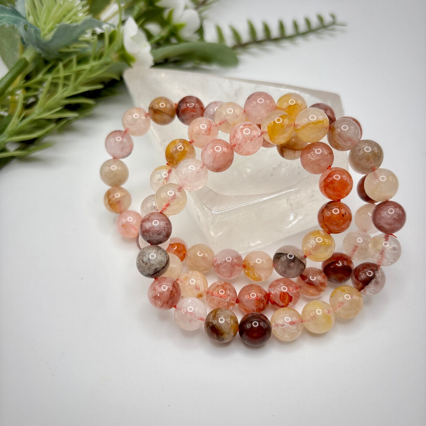 Golden Healer and Fire Quartz Bracelets
