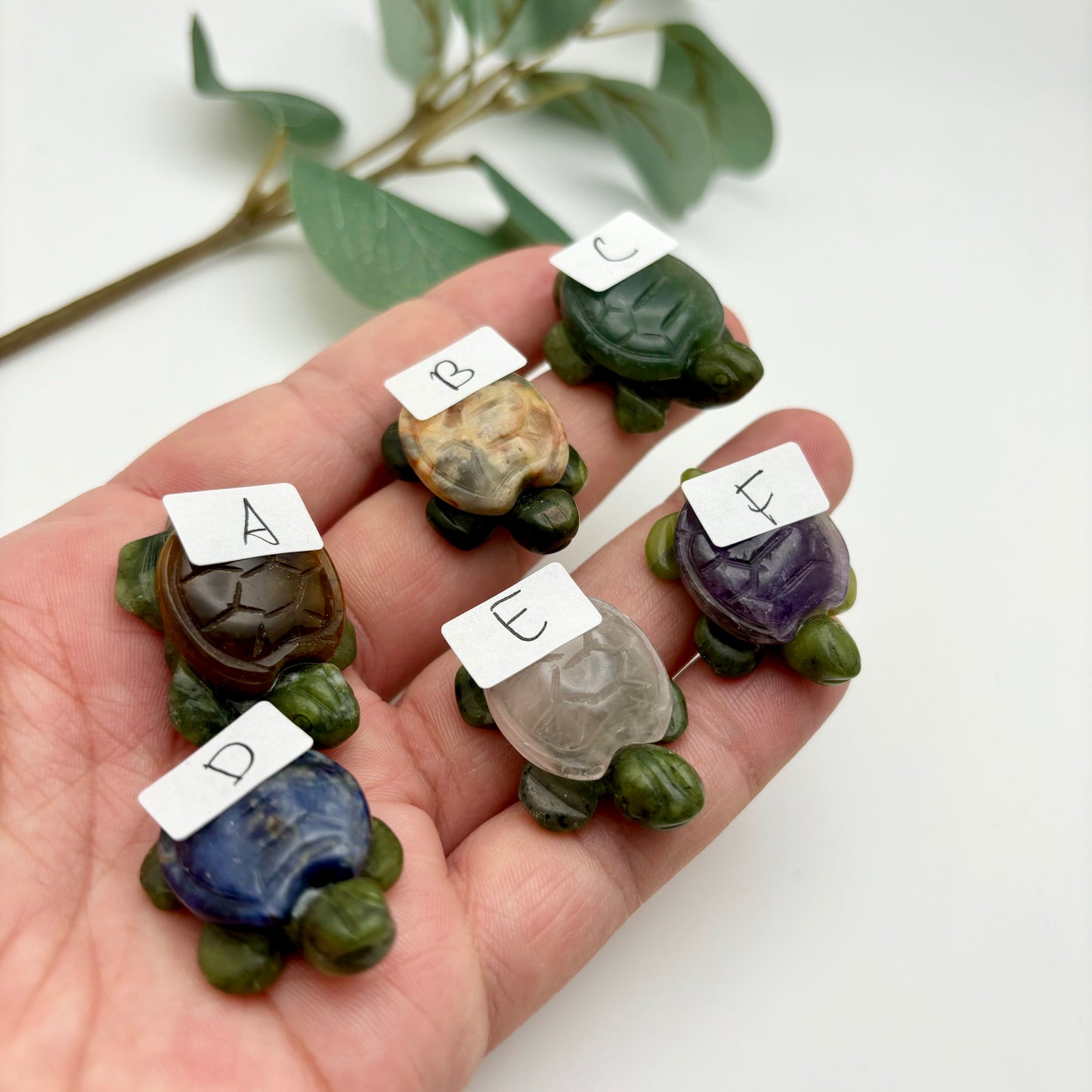 Jade and Mix Material Mini Turtles