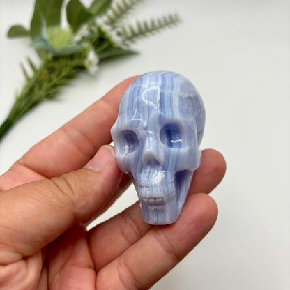 HQ Blue Lace Agate Skull