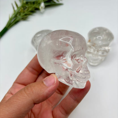 HQ Clear Quartz Skulls