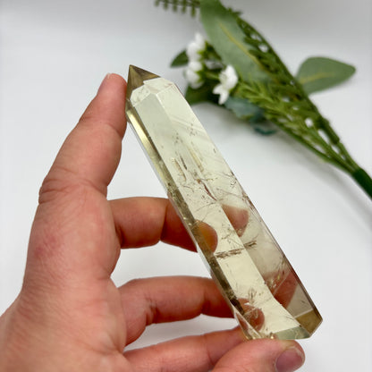 High Grade Champagne Citrine Tower with Phantoms