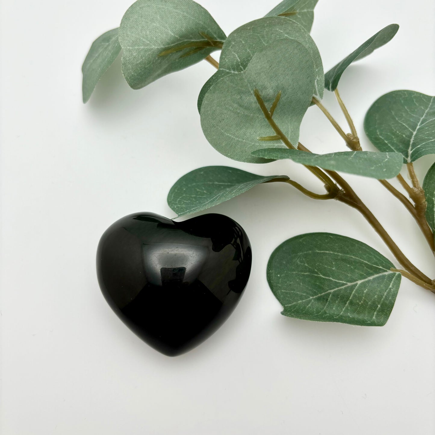 Velvety Rainbow Obsidian Heart