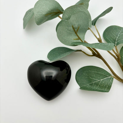 Velvety Rainbow Obsidian Heart