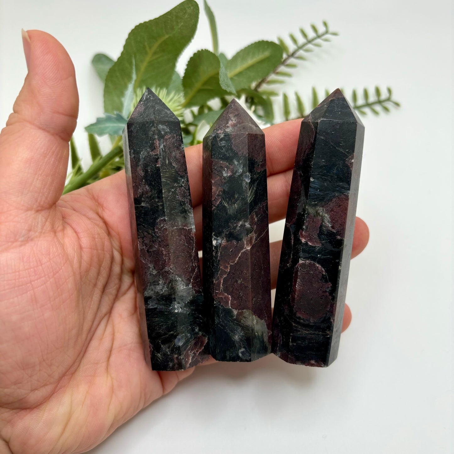 Arfvedsonite with Garnet Towers