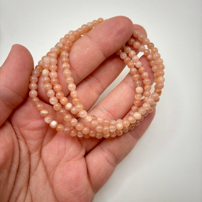 HQ Peach Moonstone Bracelets (4mm)