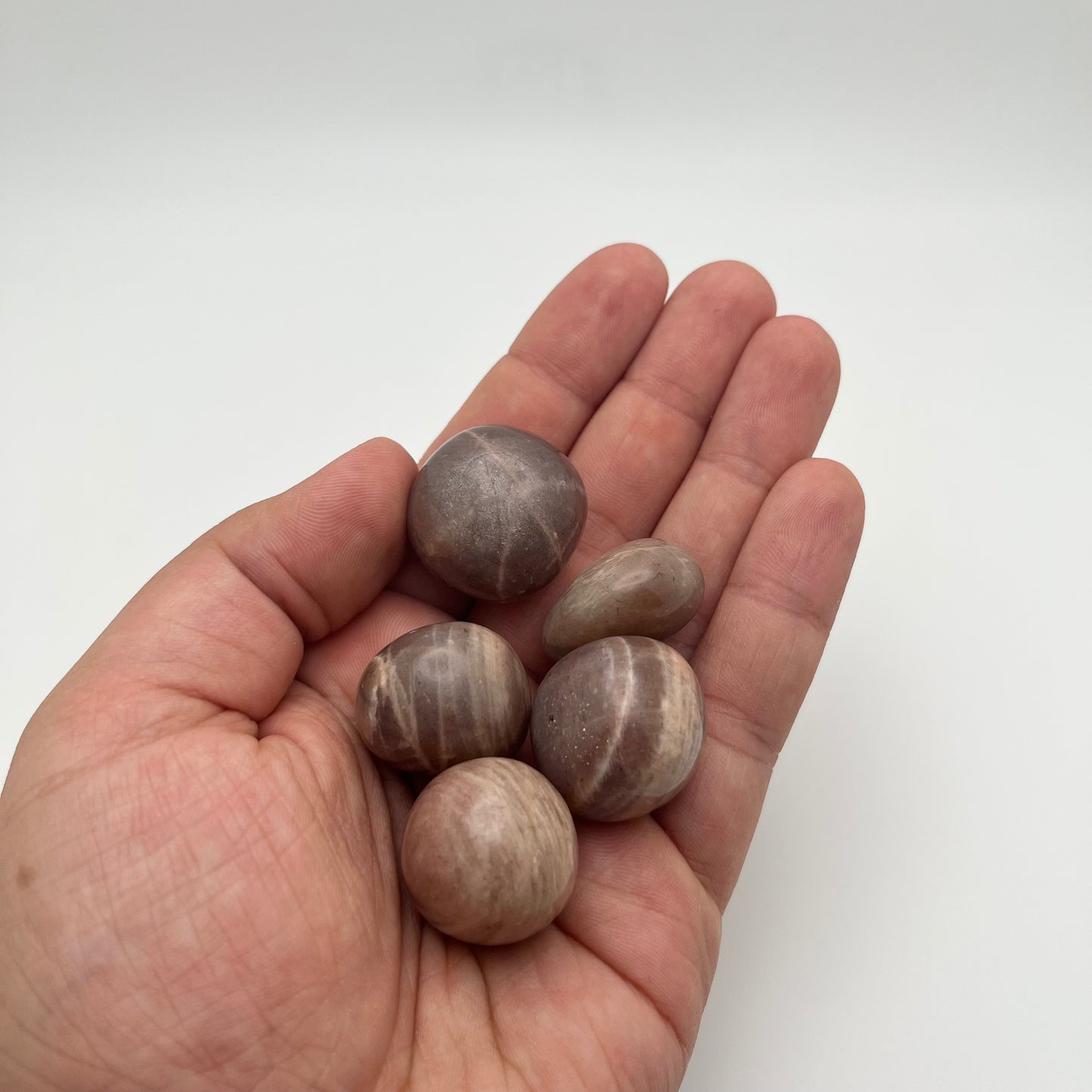 Peach Moonstone with Sunstone Tumbles