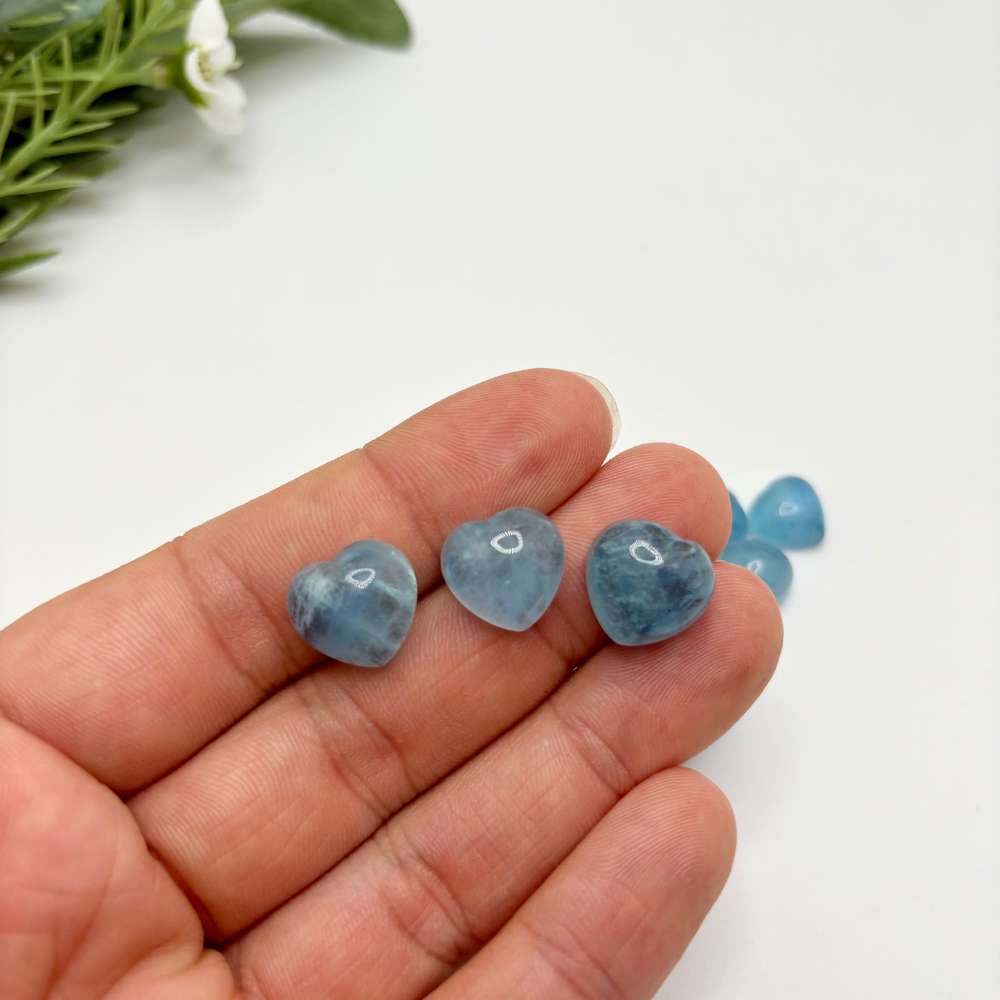 Aquamarine Mini Hearts