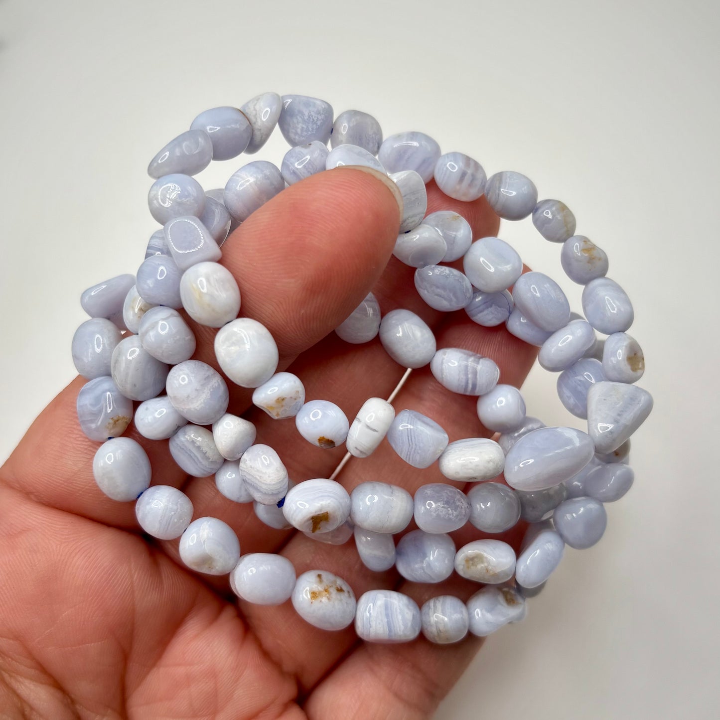 Blue Lace Agate Tumble Bracelet