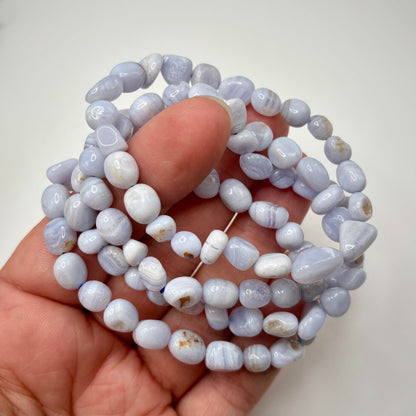 Blue Lace Agate Tumble Bracelet