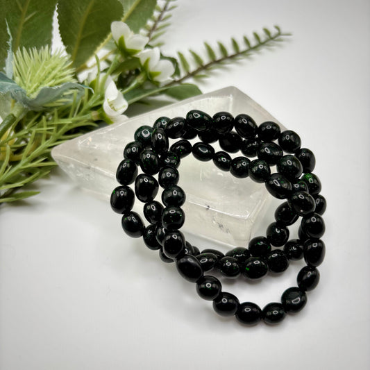 Green Goldstone Tumble Bracelets