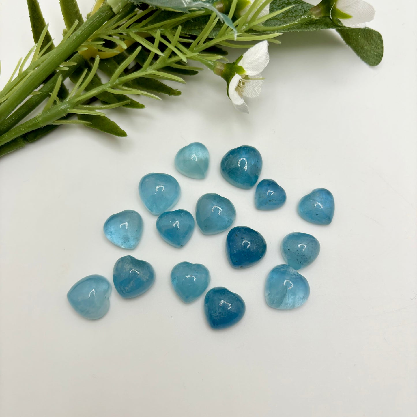 Aquamarine Mini Hearts
