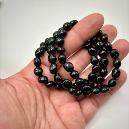 Green Goldstone Tumble Bracelets