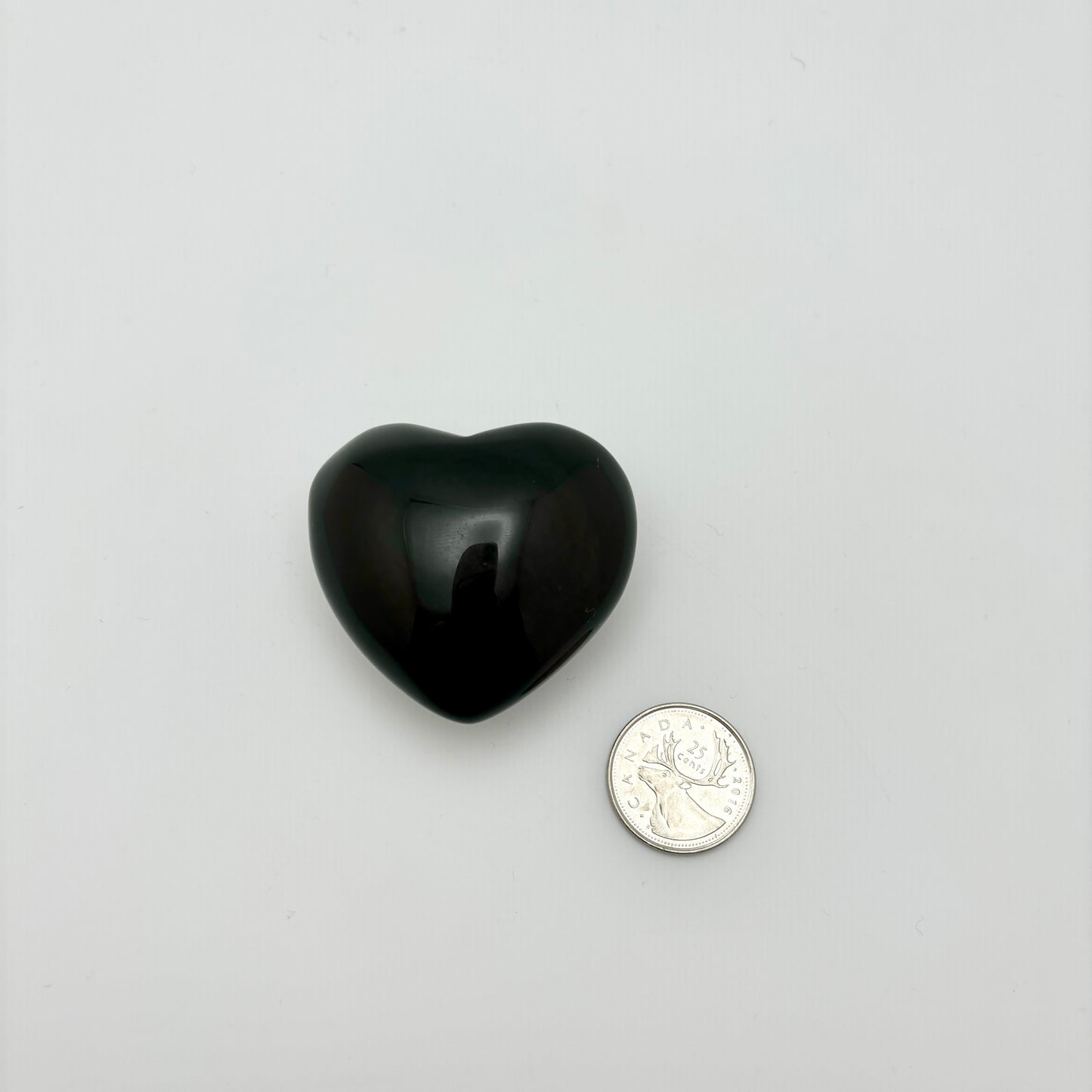 Velvety Rainbow Obsidian Heart