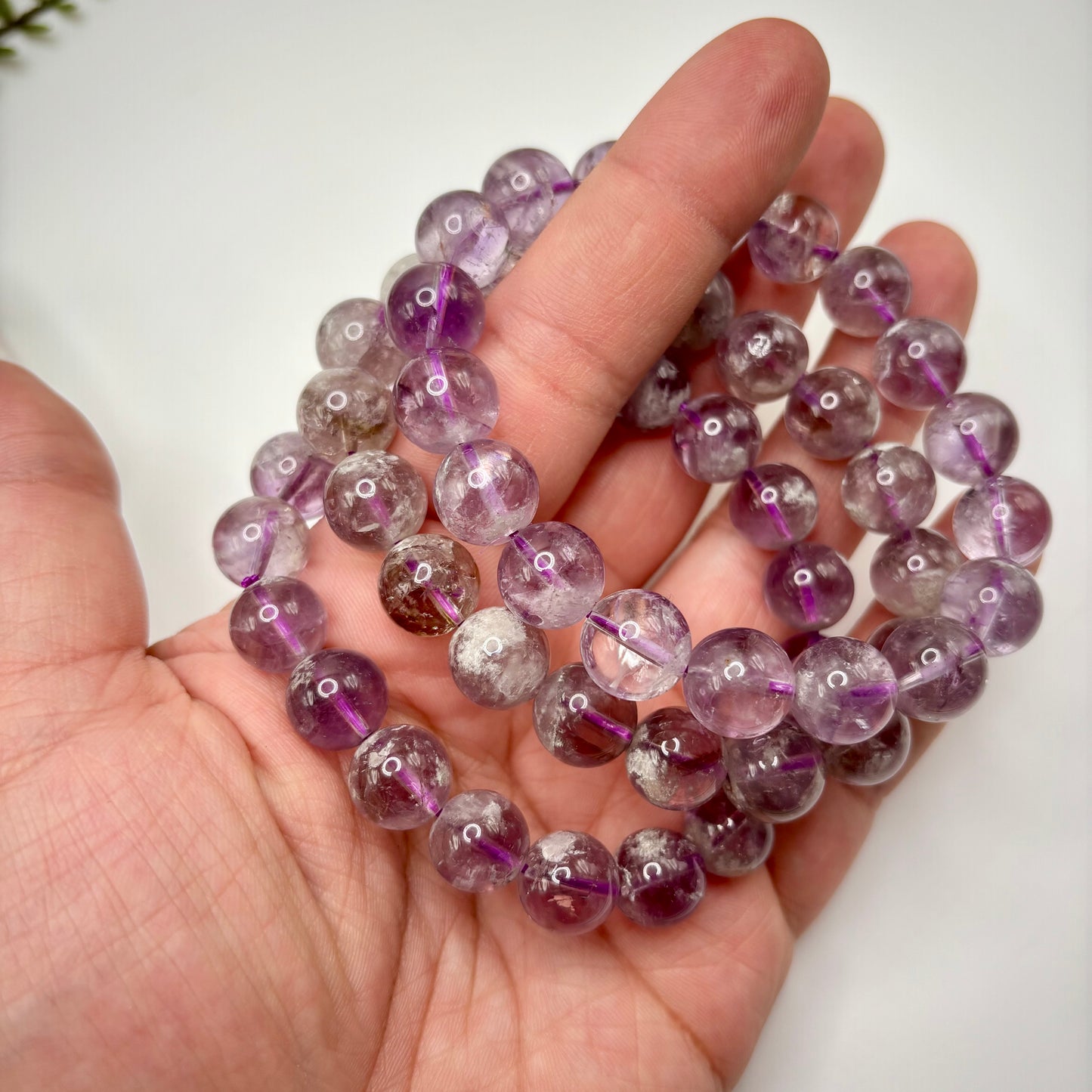 HQ Amethyst with Garden Quartz Bracelets