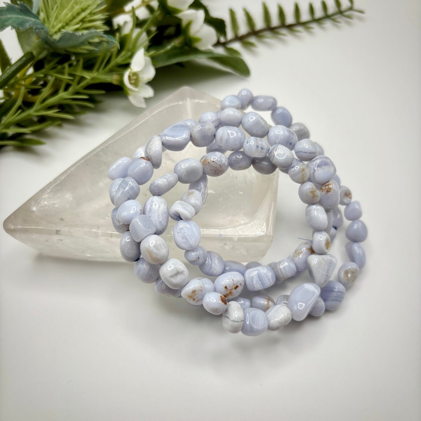 Blue Lace Agate Tumble Bracelet